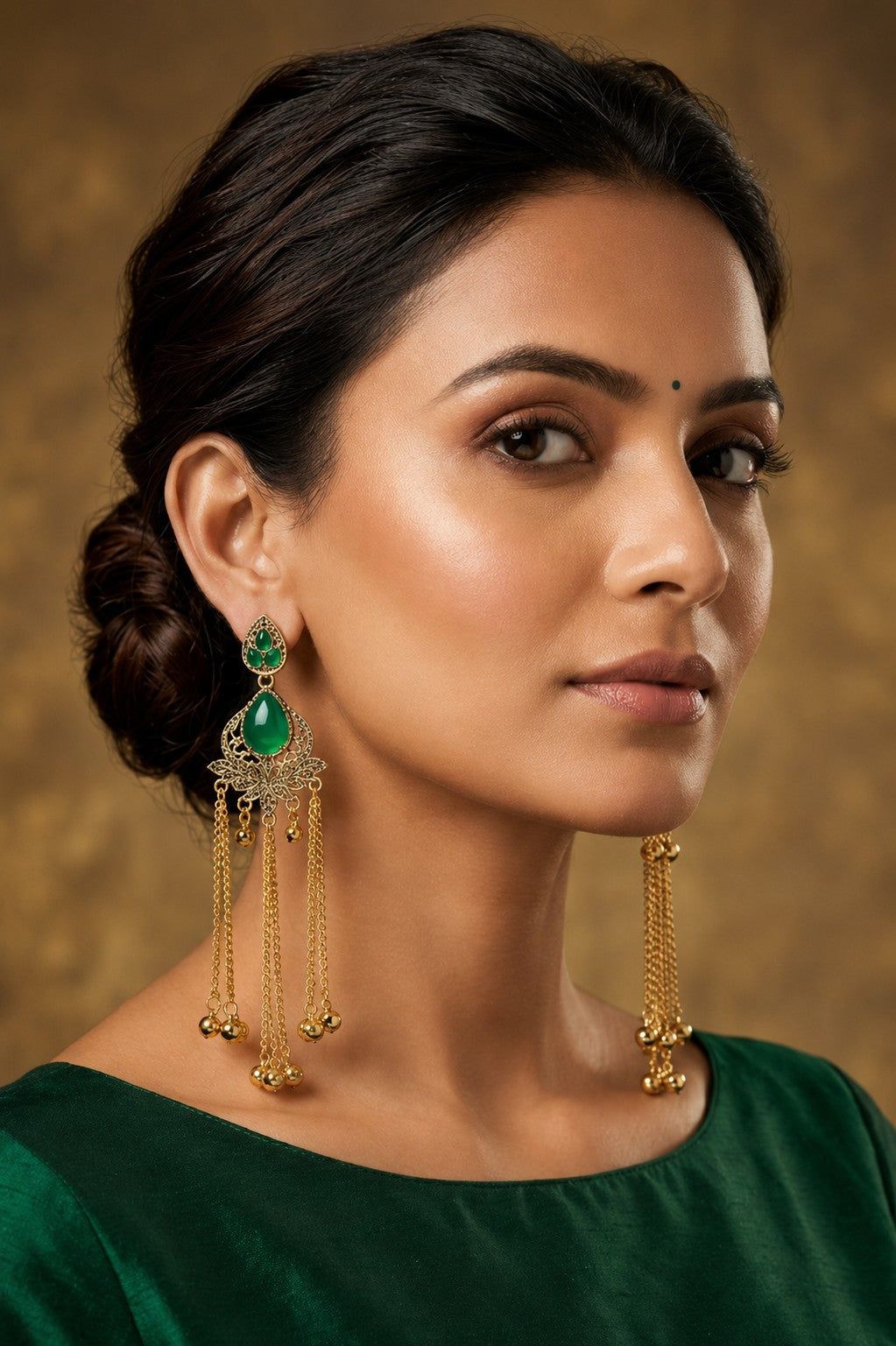 Women Ethnic Oxidised Traditional Statement Earrings for Women