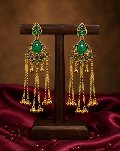 Women Ethnic Oxidised Traditional Statement Earrings for Women