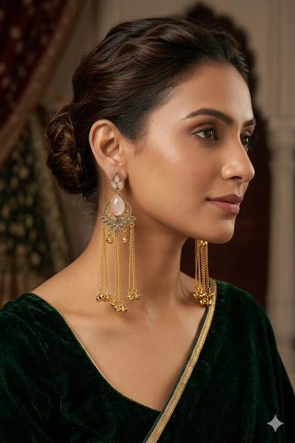 Women Ethnic Oxidised Traditional Statement Earrings for Women