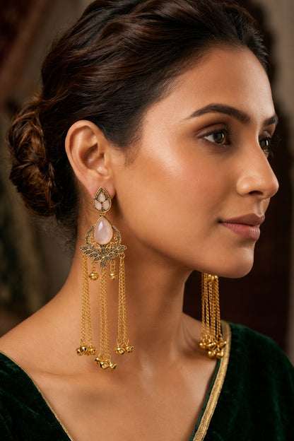 Women Ethnic Oxidised Traditional Statement Earrings for Women