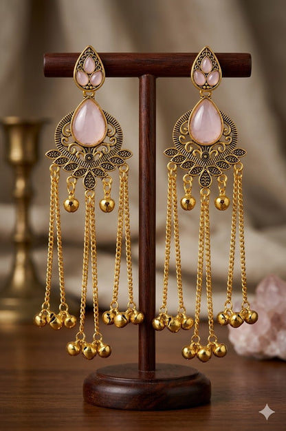 Women Ethnic Oxidised Traditional Statement Earrings for Women