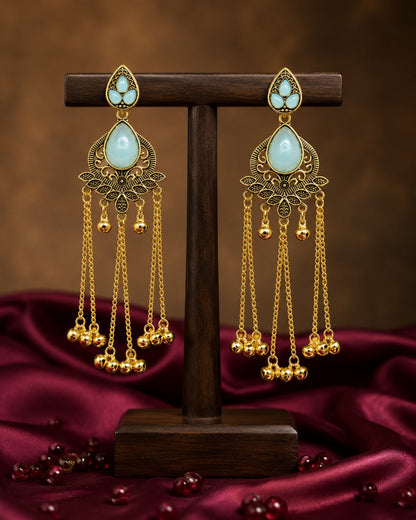 Women Ethnic Oxidised Traditional Statement Earrings for Women