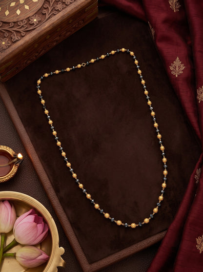 Traditional Statement Gold Plated Crystle Pearl Necklace for Women