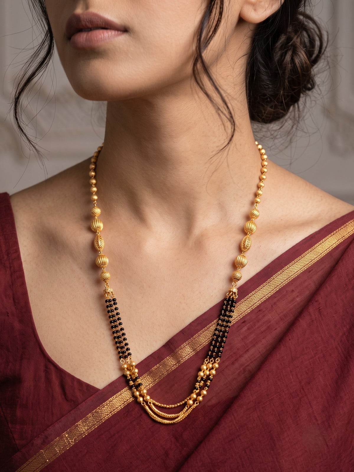 Gold-Plated Multi-Layer Mangalsutra for Women