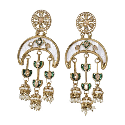 kundan jhumka,meenakari earrings,kahmiri earring,chandbali,chandelier earrings, dome jhumkas,pearl cluster jhumka, long earrings,heavy earrings,big earrings,designer earrings,latest design,new design