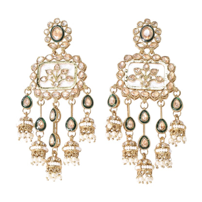 kundan jhumka,meenakari earrings,kahmiri earring,chandbali,chandelier earrings, dome jhumkas,pearl cluster jhumka, long earrings,heavy earrings,big earrings,designer earrings,latest design,new design