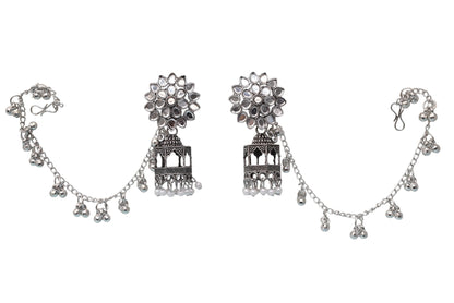 Heritage jewellery jhumkas,silver jhumakas,