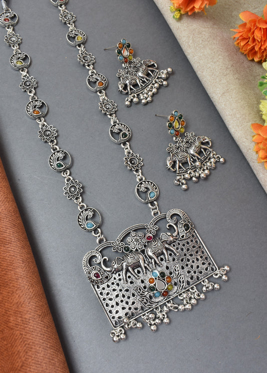 jewellery set for girls,Oxidised silver set,oxidised jwellery set,navratri jewellery set,garba jewellery set,Jewellery set,necklace gale ka,german silver necklace,Jewellery set for women,gale ka haar,neklace set,jewelery set for women,Antique designer set,gift ideas for wife