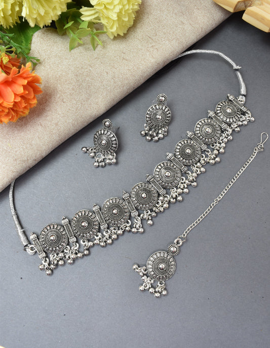 jewellery set for girls,Oxidised silver set,oxidised jwellery set,navratri jewellery set,garba jewellery set,Jewellery set,necklace gale ka,german silver necklace,Jewellery set for women,gale ka haar,neklace set,jewelery set for women,Antique designer set,gift ideas for wife