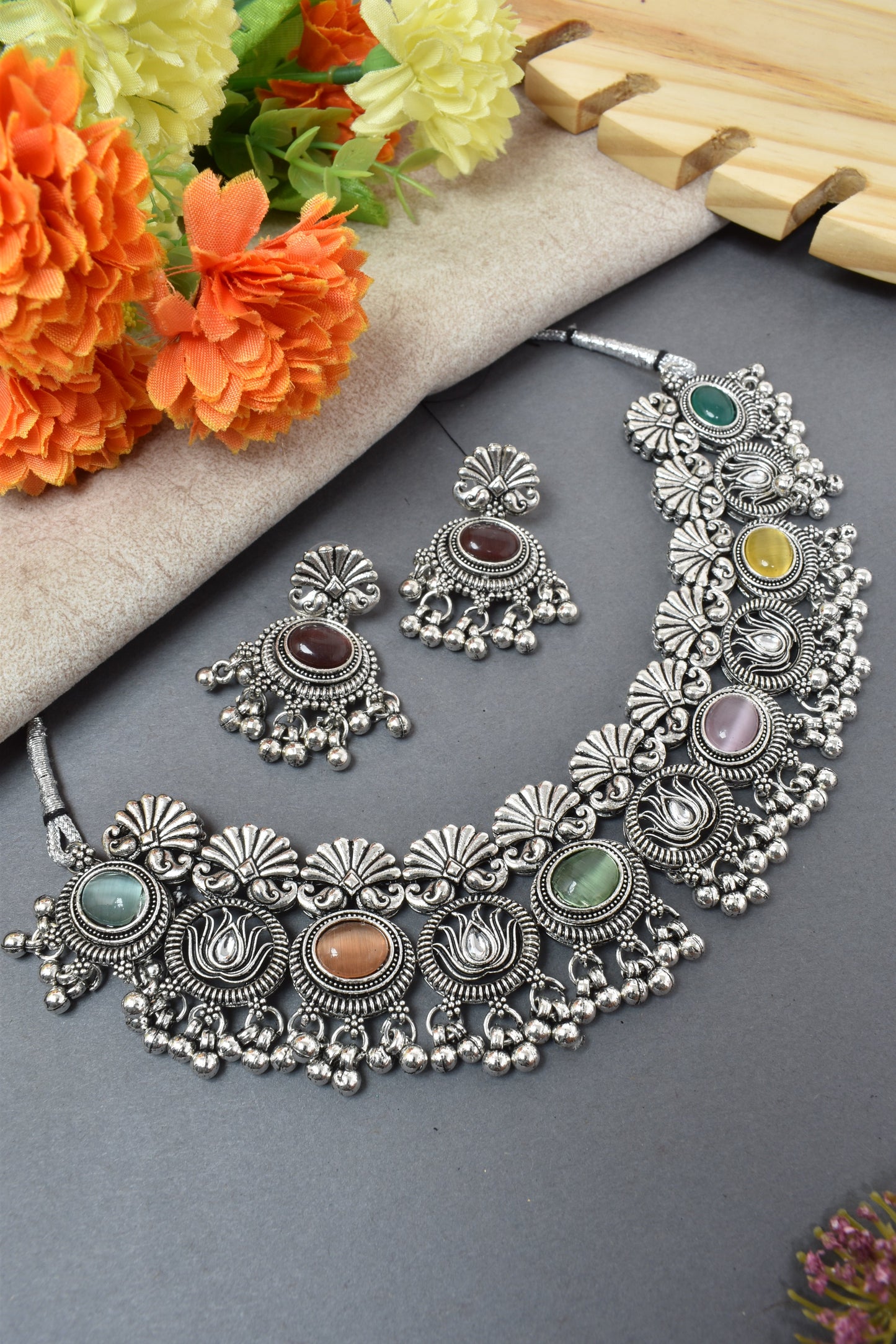 jewellery set for girls,Oxidised silver set,oxidised jwellery set,navratri jewellery set,garba jewellery set,Jewellery set,necklace gale ka,german silver necklace,Jewellery set for women,gale ka haar,neklace set,jewelery set for women,Antique designer set,gift ideas for wife