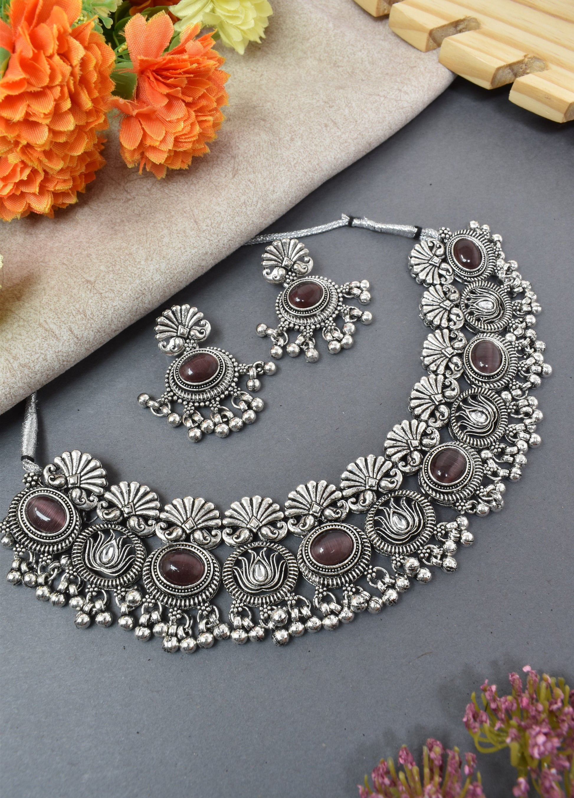 jewellery set for girls,Oxidised silver set,oxidised jwellery set,navratri jewellery set,garba jewellery set,Jewellery set,necklace gale ka,german silver necklace,Jewellery set for women,gale ka haar,neklace set,jewelery set for women,Antique designer set,gift ideas for wife