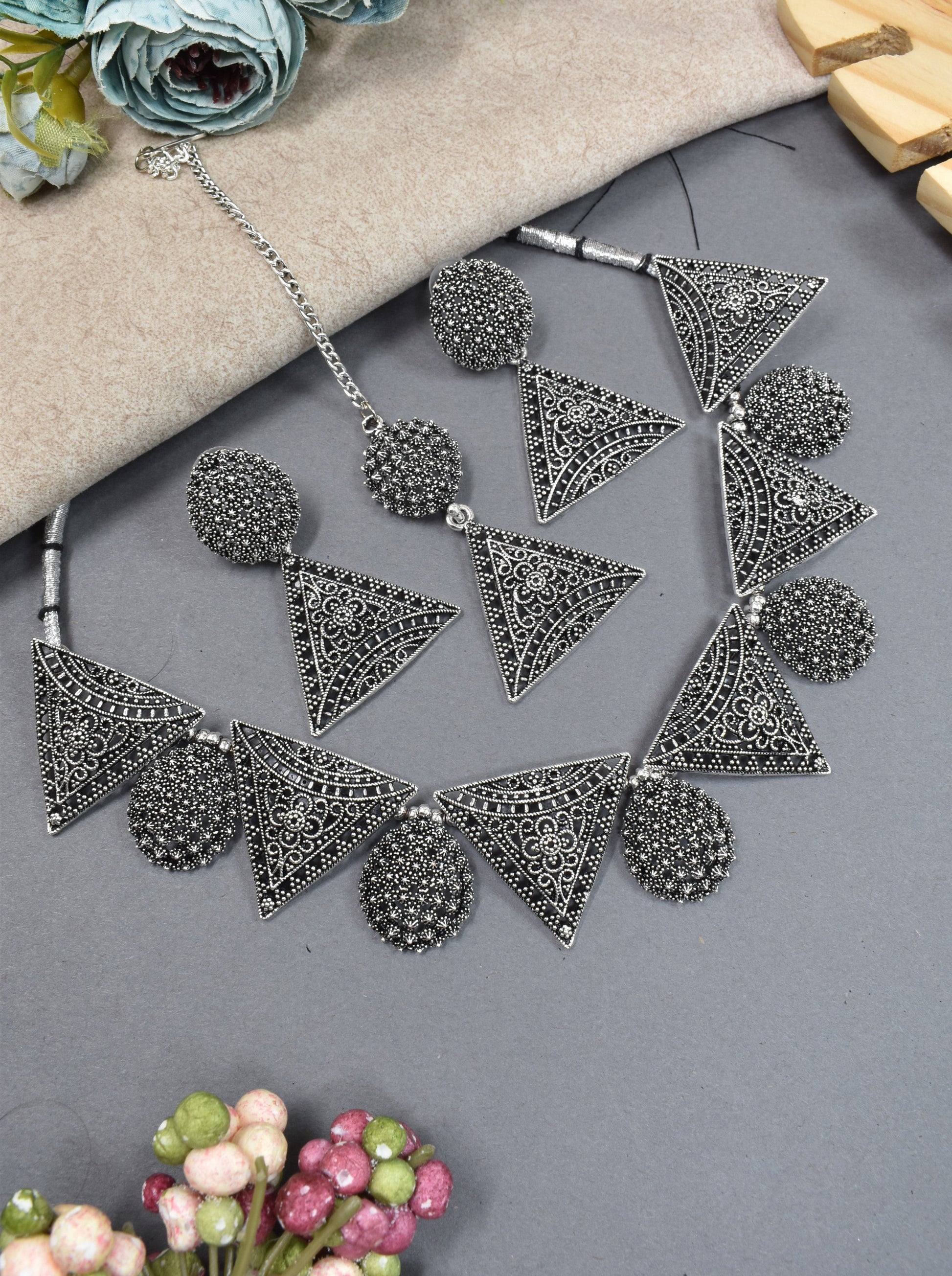 jewellery set for girls,Oxidised silver set,oxidised jwellery set,navratri jewellery set,garba jewellery set,Jewellery set,necklace gale ka,german silver necklace,Jewellery set for women,gale ka haar,neklace set,jewelery set for women,Antique designer set,gift ideas for wife