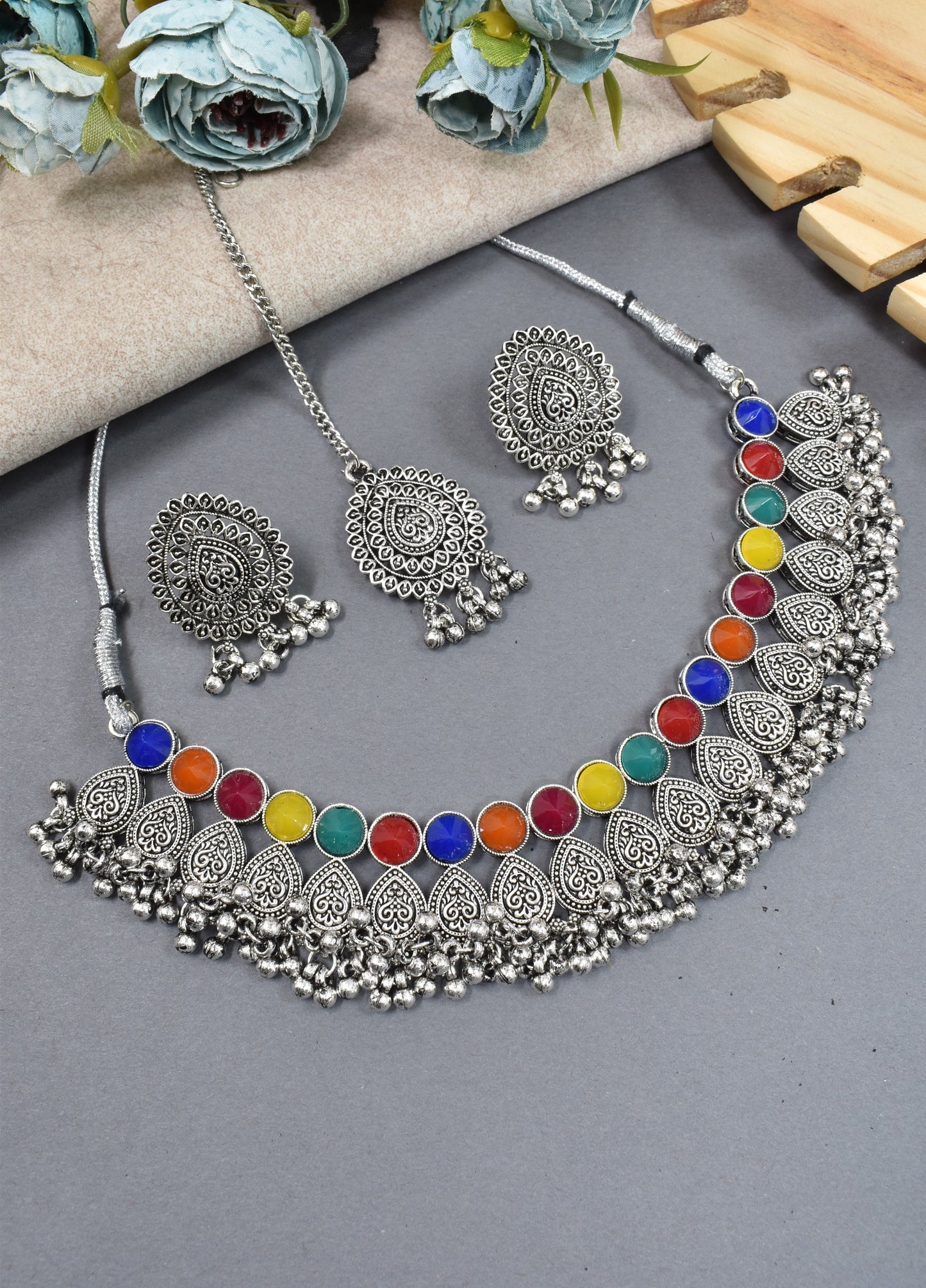 jewellery set for girls,Oxidised silver set,oxidised jwellery set,navratri jewellery set,garba jewellery set,Jewellery set,necklace gale ka,german silver necklace,Jewellery set for women,gale ka haar,neklace set,jewelery set for women,Antique designer set,gift ideas for wife