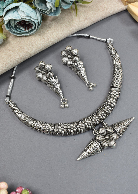 jewellery set for girls,Oxidised silver set,oxidised jwellery set,navratri jewellery set,garba jewellery set,Jewellery set,necklace gale ka,german silver necklace,Jewellery set for women,gale ka haar,neklace set,jewelery set for women,Antique designer set,gift ideas for wife