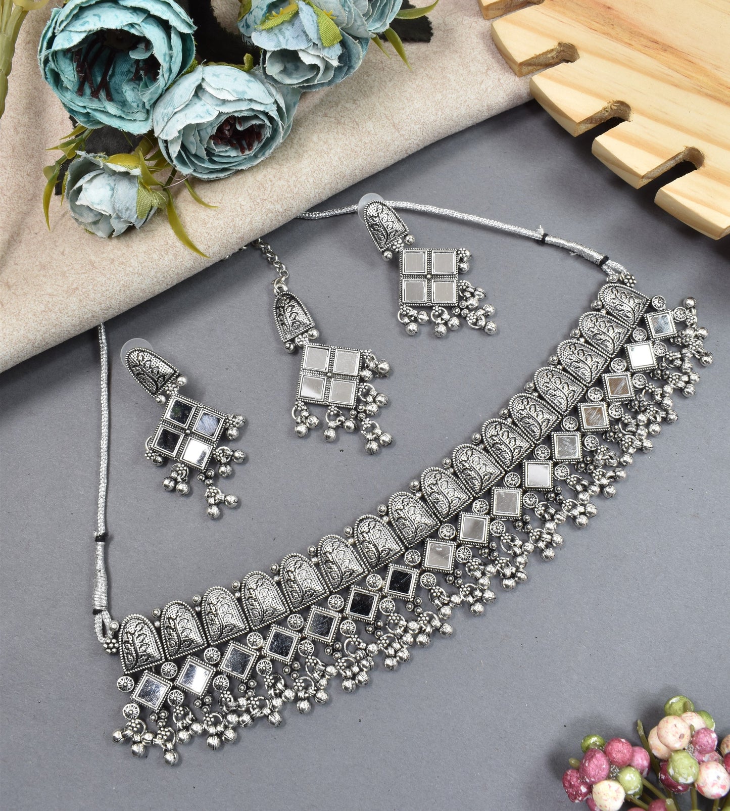 jewellery set for girls,Oxidised silver set,oxidised jwellery set,navratri jewellery set,garba jewellery set,Jewellery set,necklace gale ka,german silver necklace,Jewellery set for women,gale ka haar,neklace set,jewelery set for women,Antique designer set,gift ideas for wife