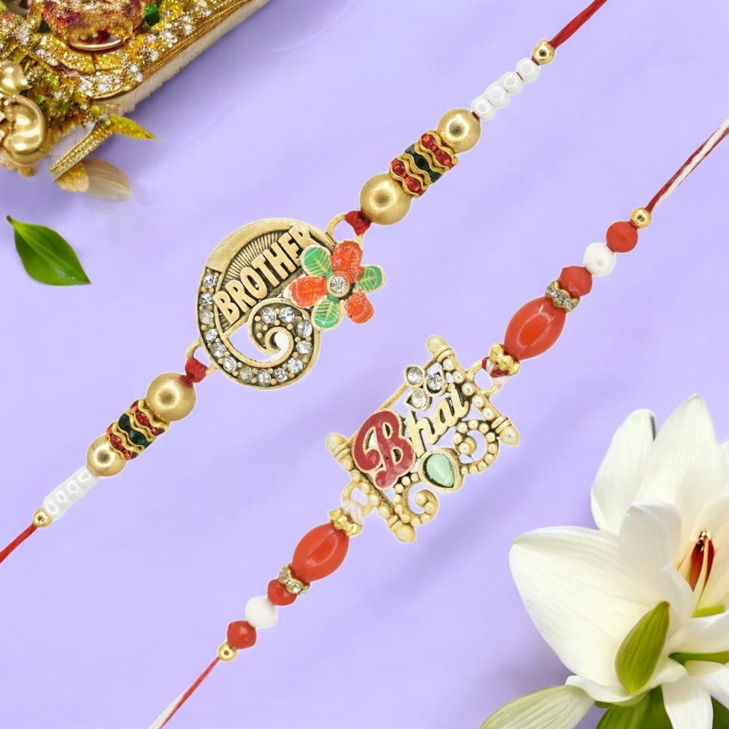 Rakhi with Greeting Card and Box