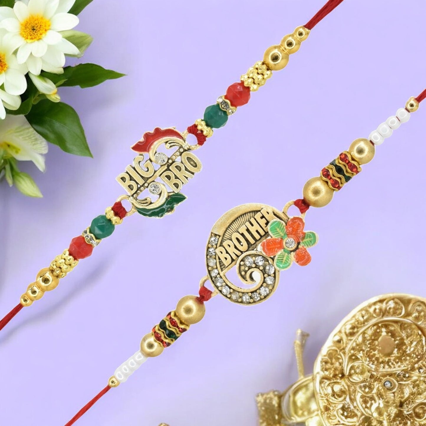 Rakhi with Greeting Card and Box