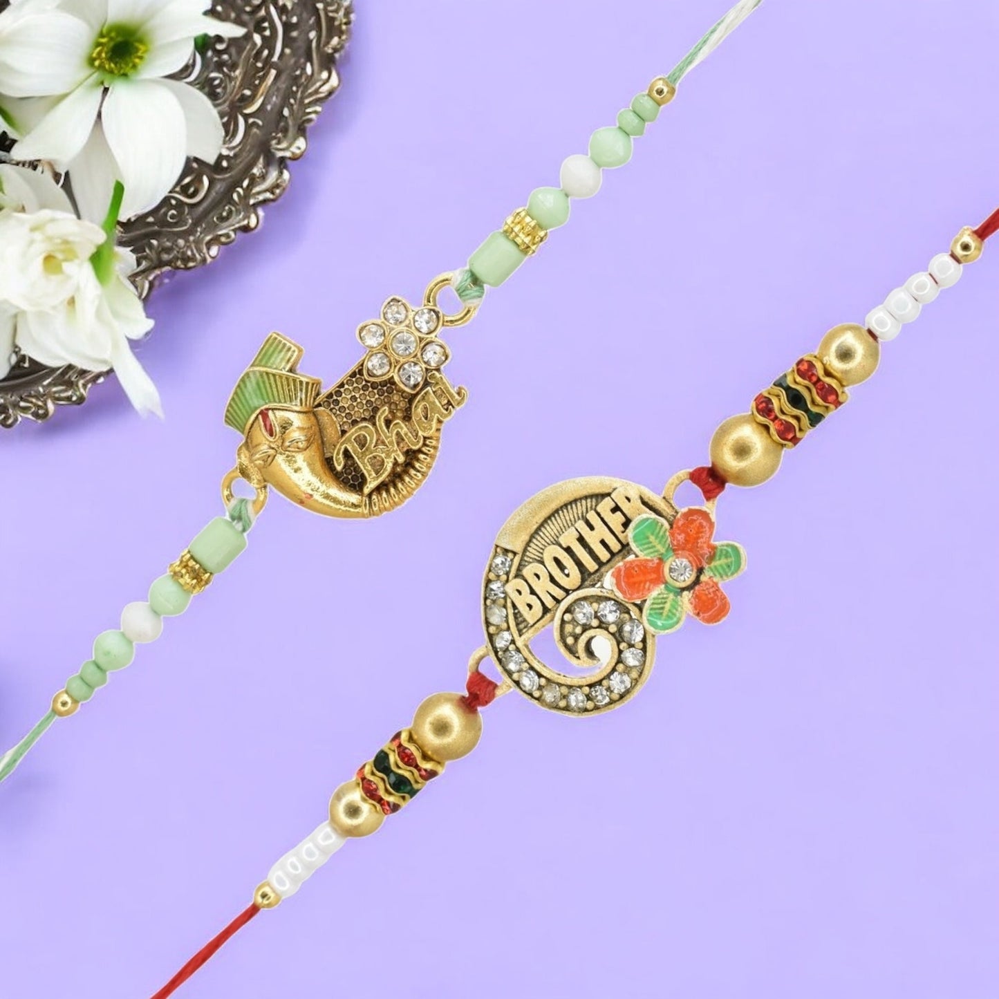 Rakhi with Greeting Card and Box