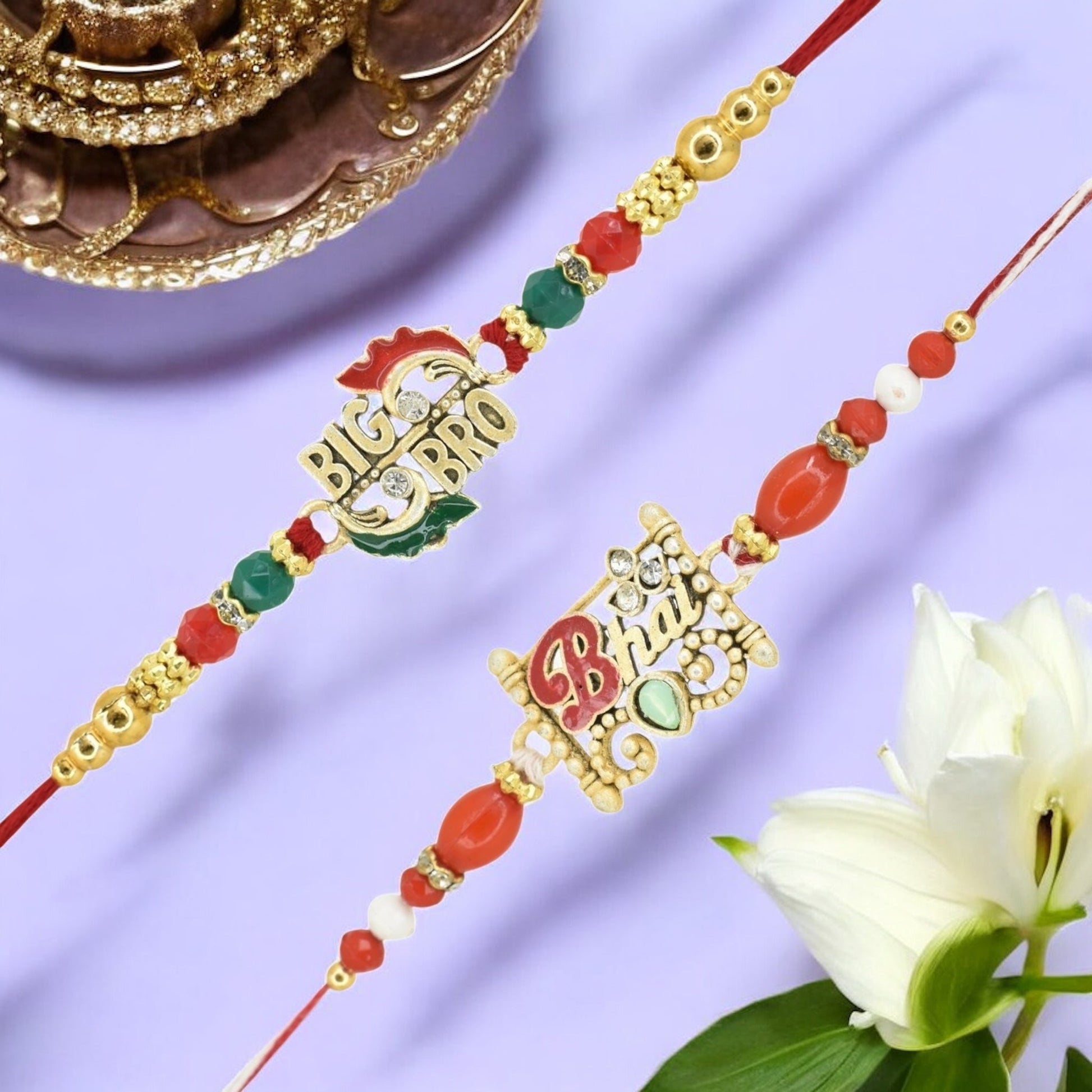 Rakhi with Greeting Card and Box
