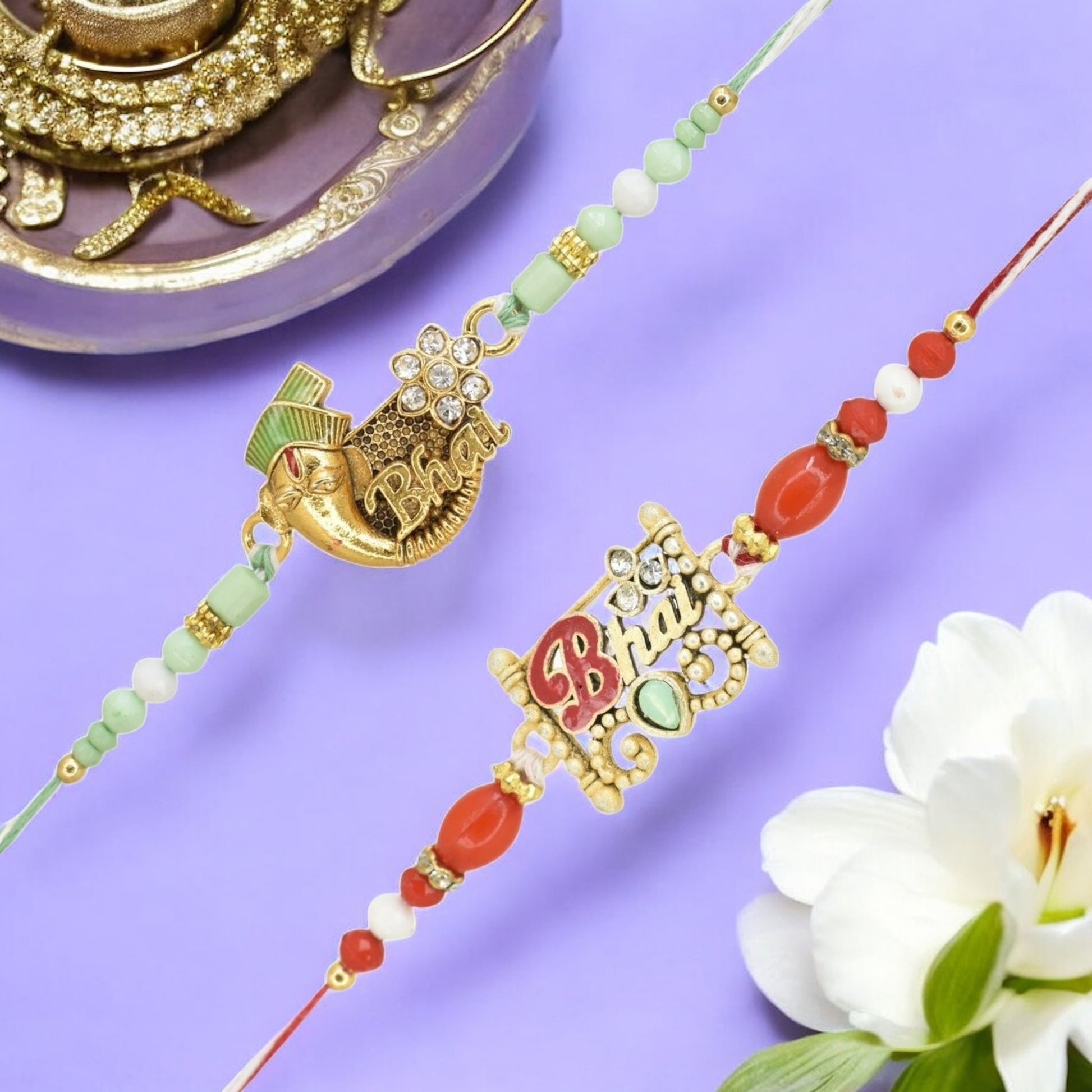 Rakhi with Greeting Card and Box