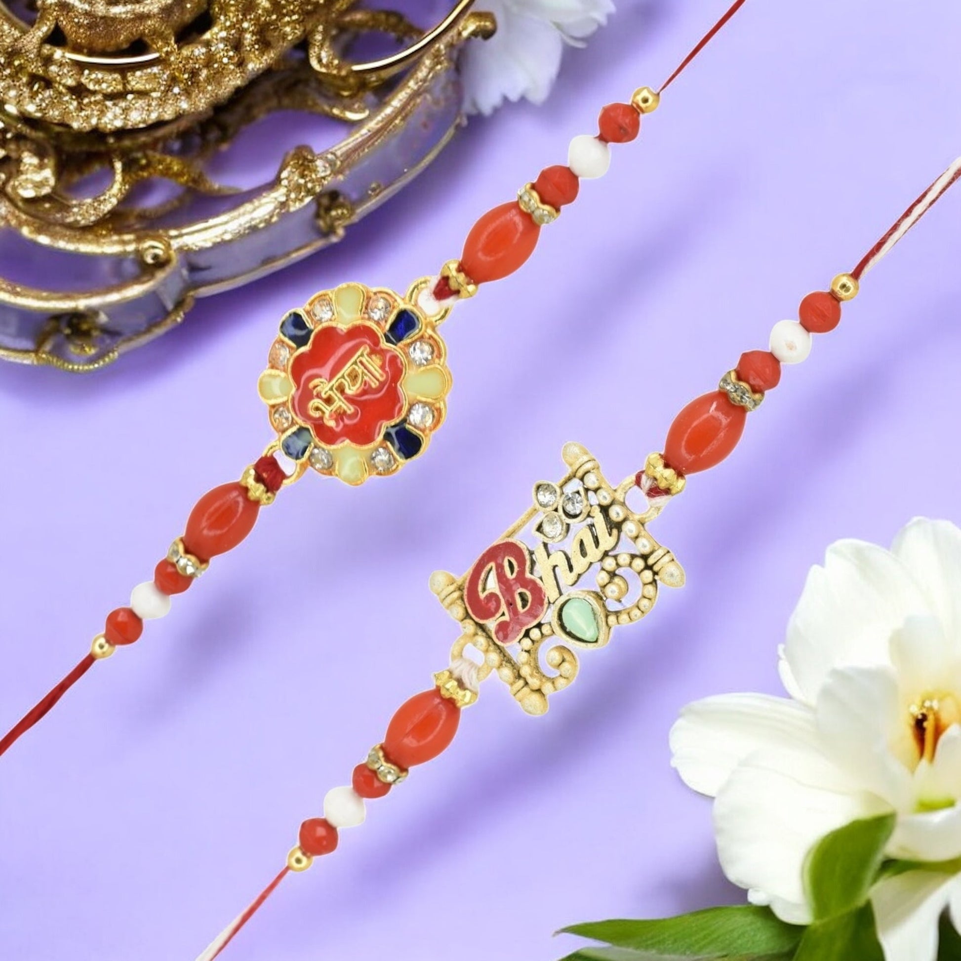 Rakhi with Greeting Card and Box