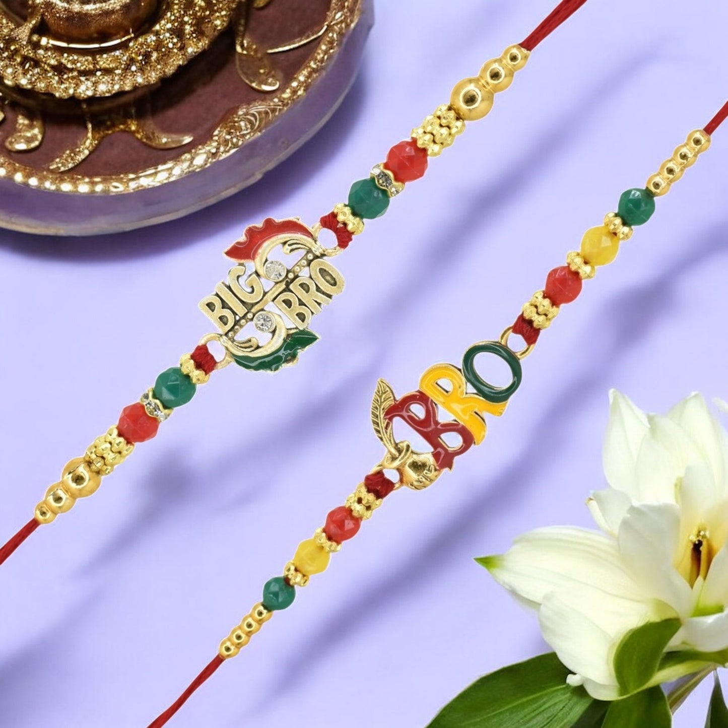 Rakhi with Greeting Card and Box