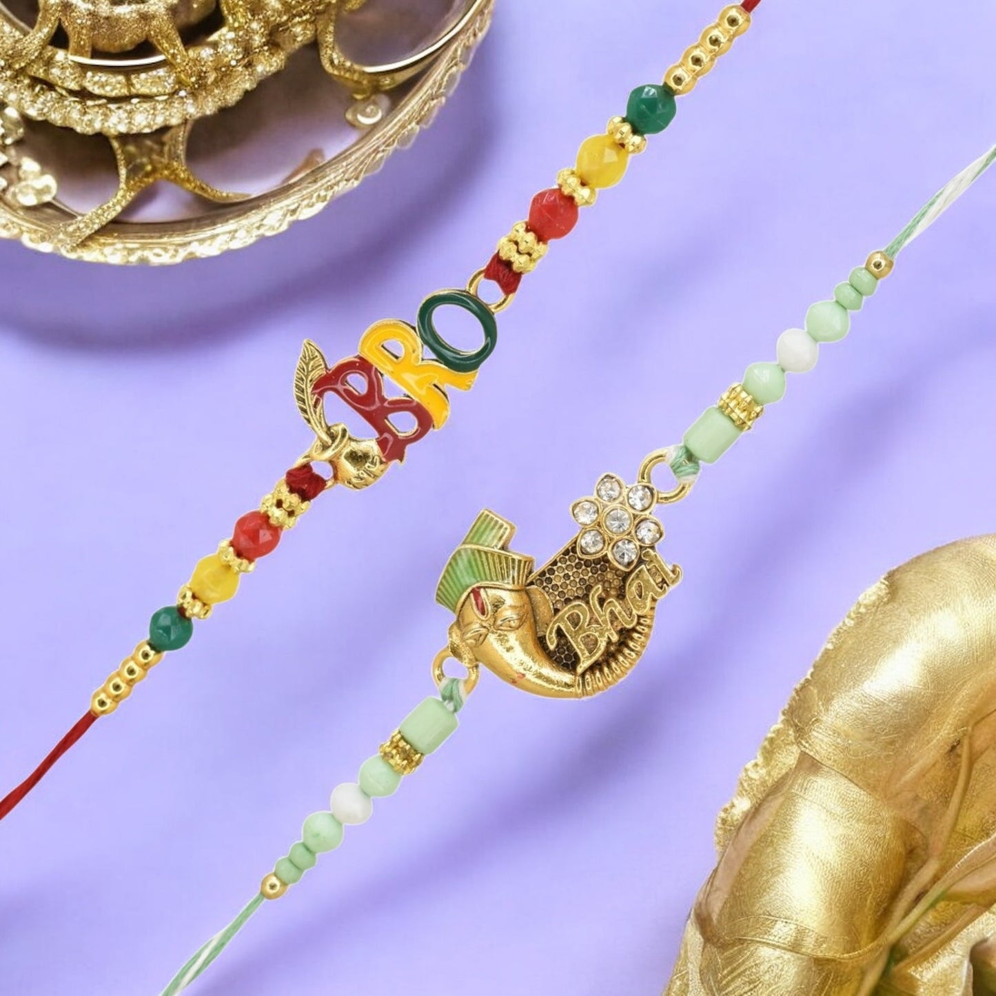 Rakhi with Greeting Card and Box