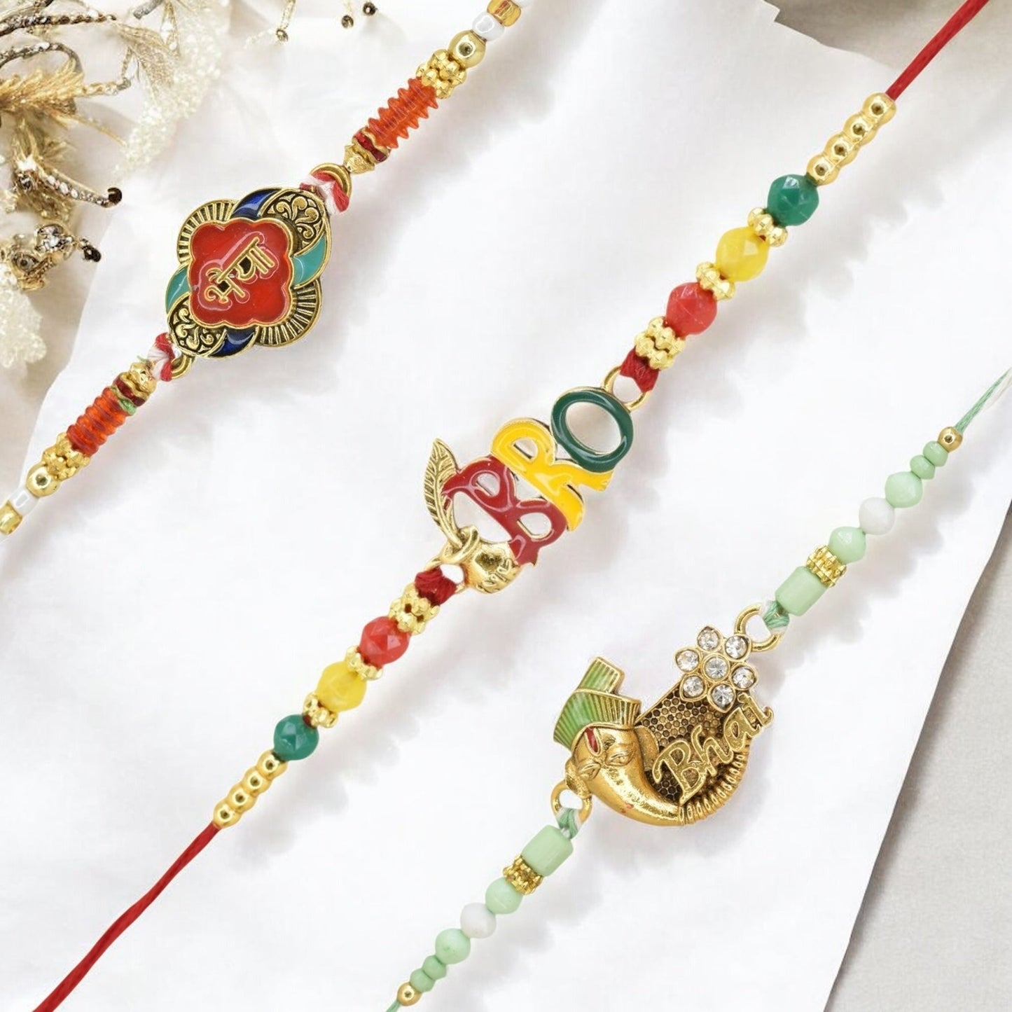 Rakhi with Greeting Card and Box