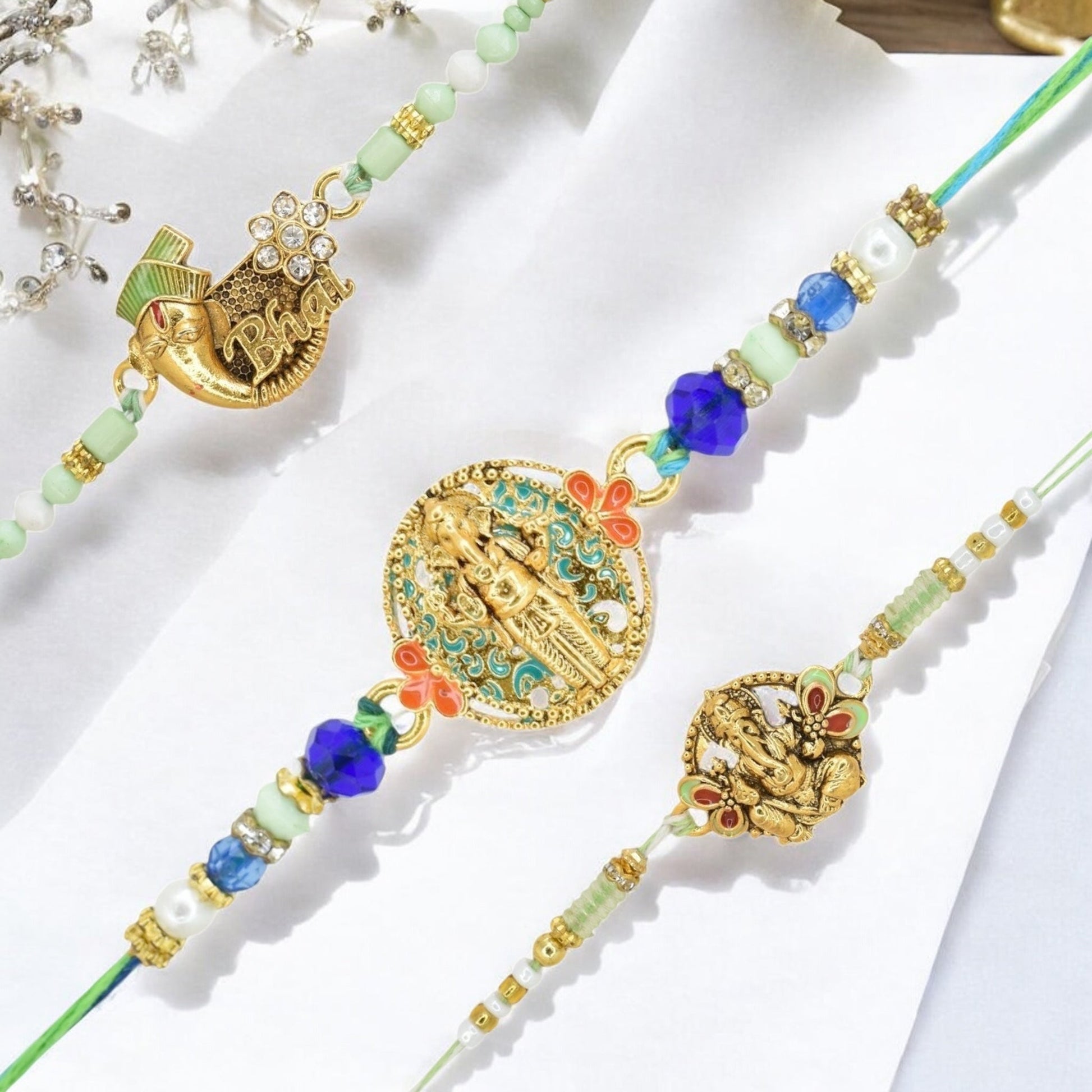 Rakhi with Greeting Card and Box