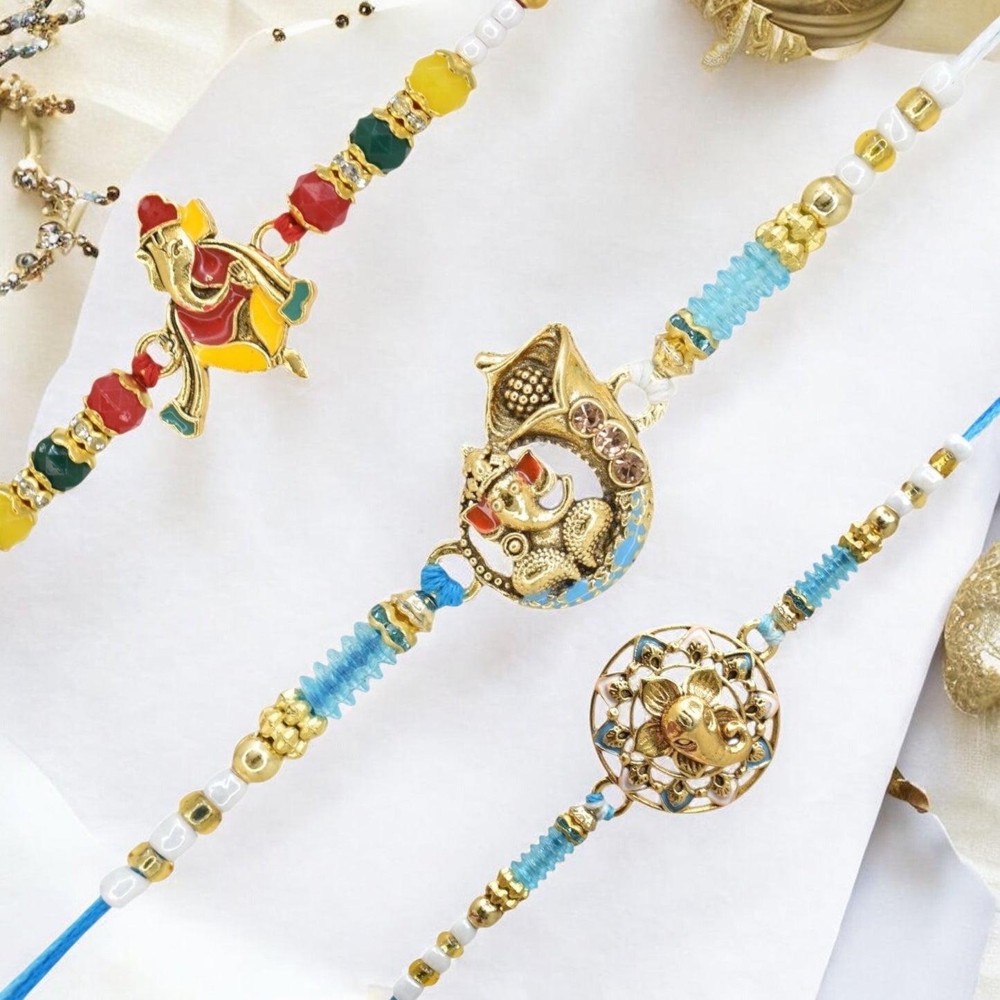 Rakhi with Greeting Card and Box