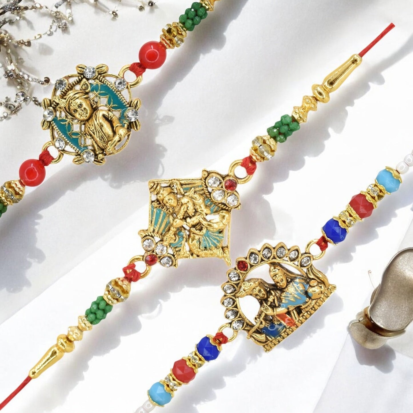 Rakhi with Greeting Card and Box