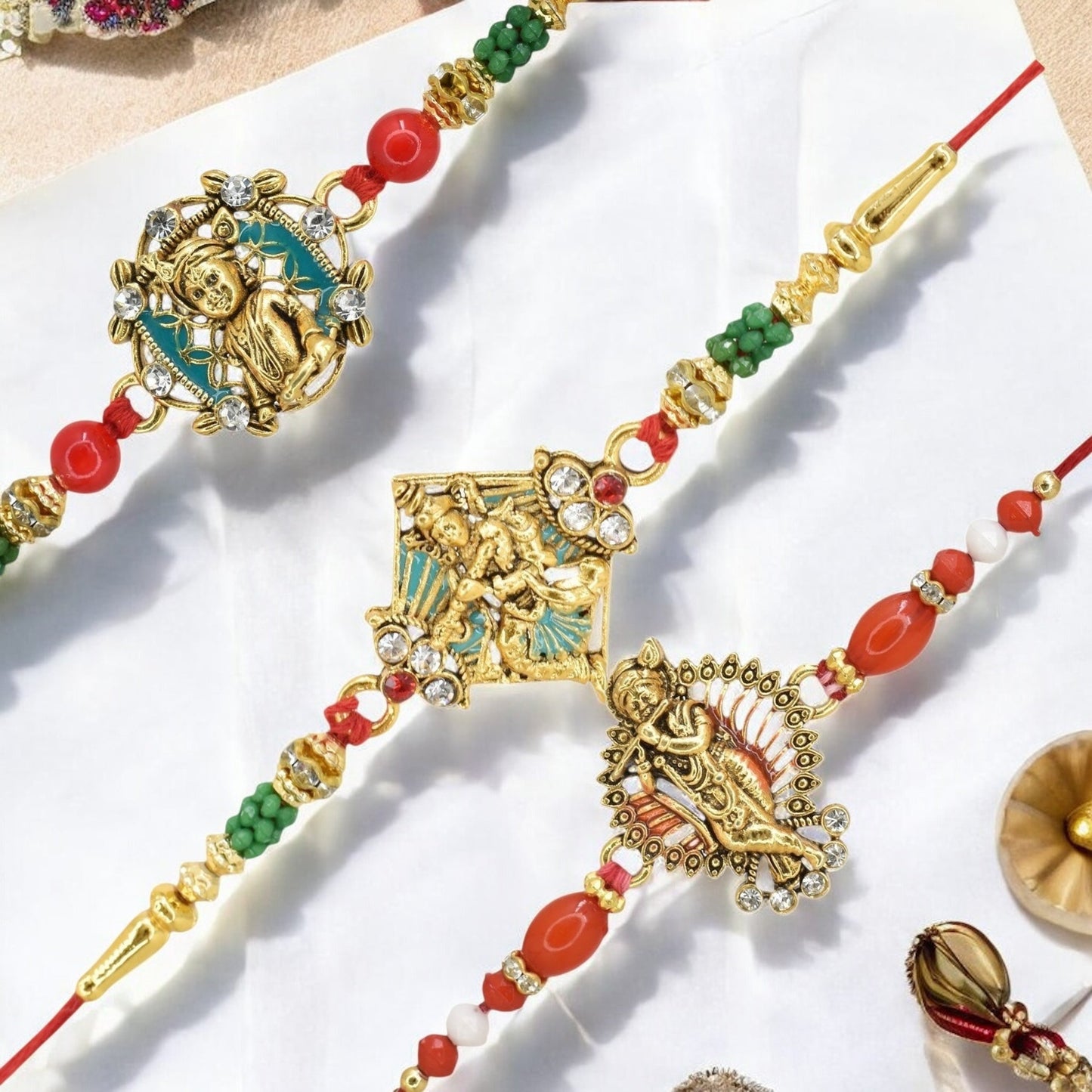 Rakhi with Greeting Card and Box