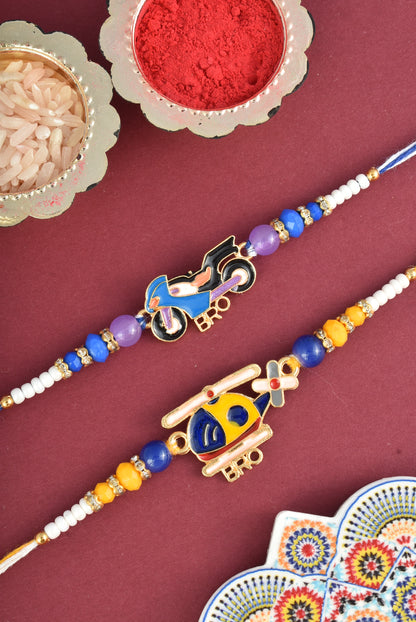 Meira Jewellery Ganesh Motif Silver Plated Rakhi