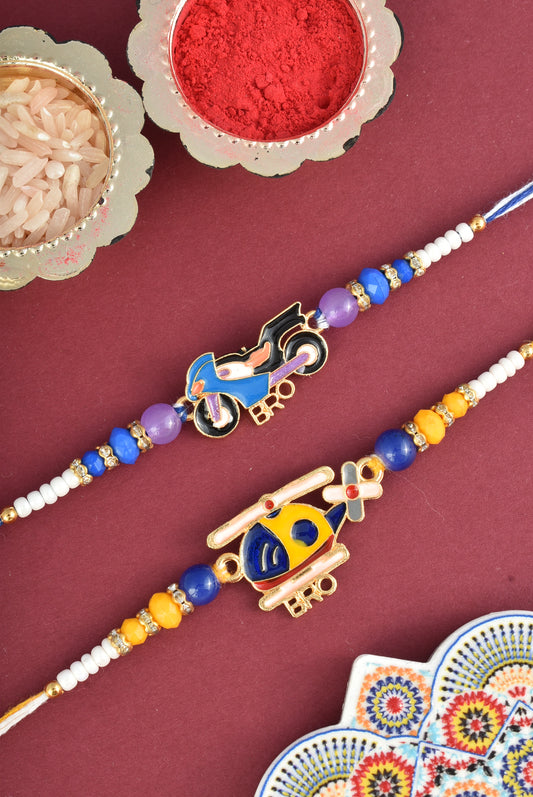 Meira Jewellery Ganesh Motif Silver Plated Rakhi
