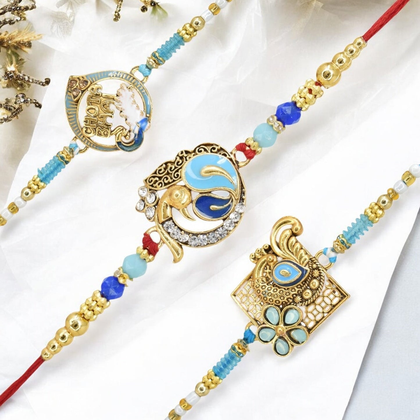 Rakhi with Greeting Card and Box