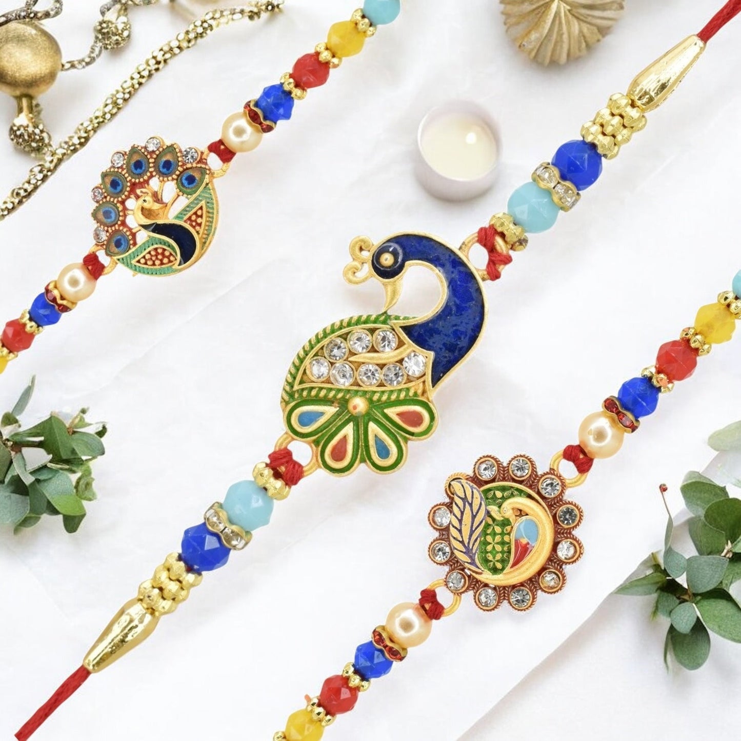 Rakhi with Greeting Card and Box