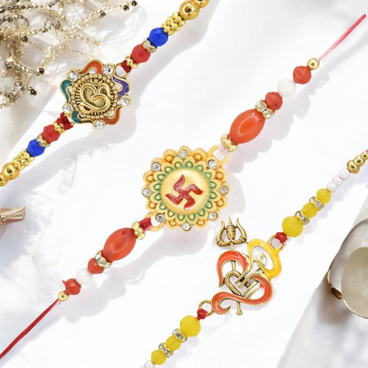 Rakhi with Greeting Card and Box