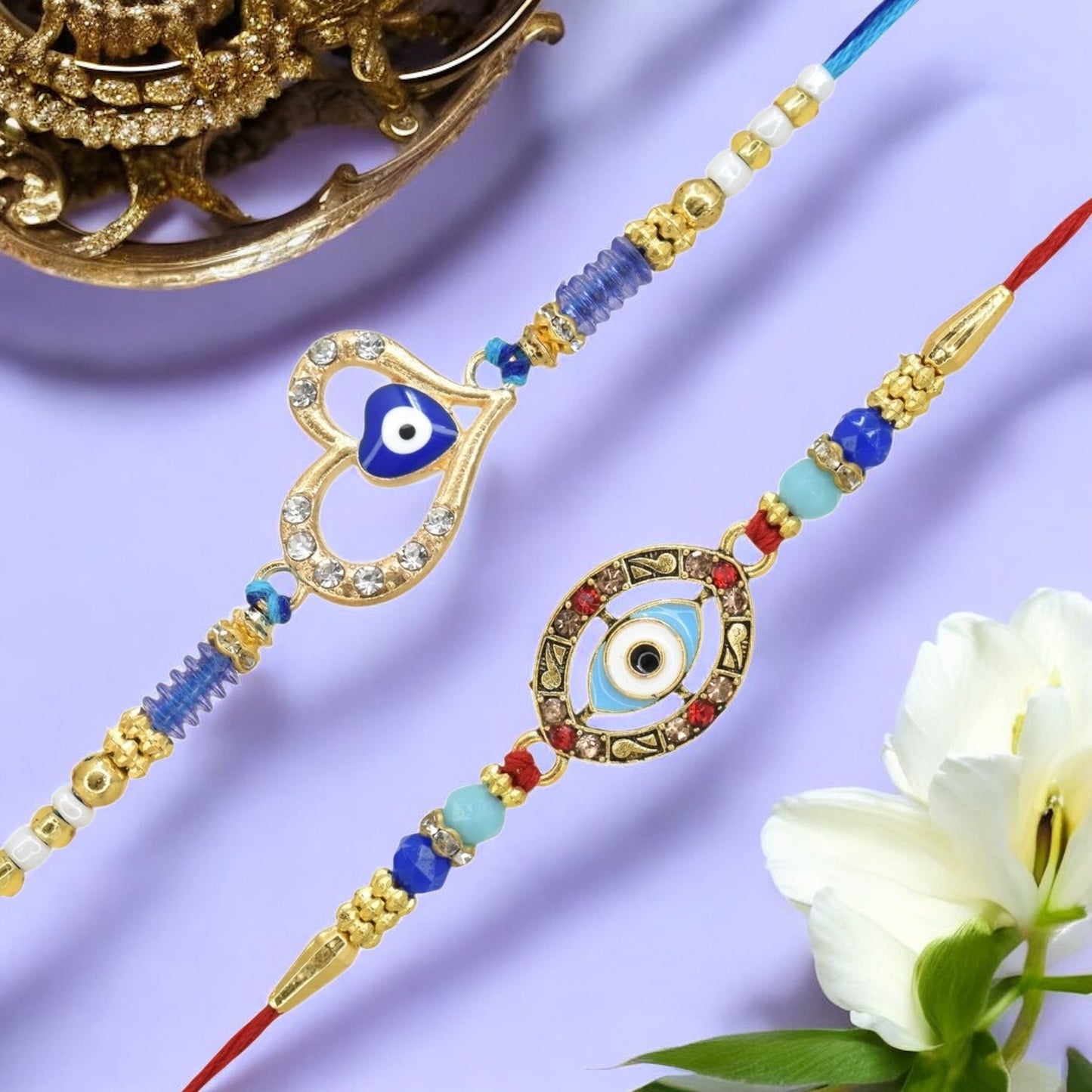 Rakhi with Greeting Card and Box