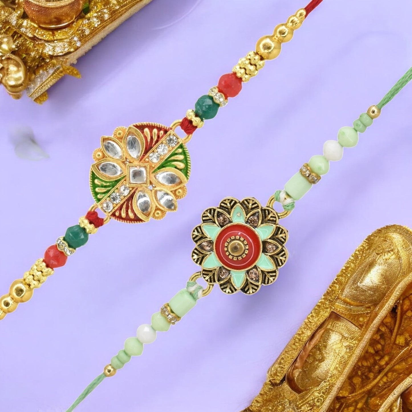 Rakhi with Greeting Card and Box