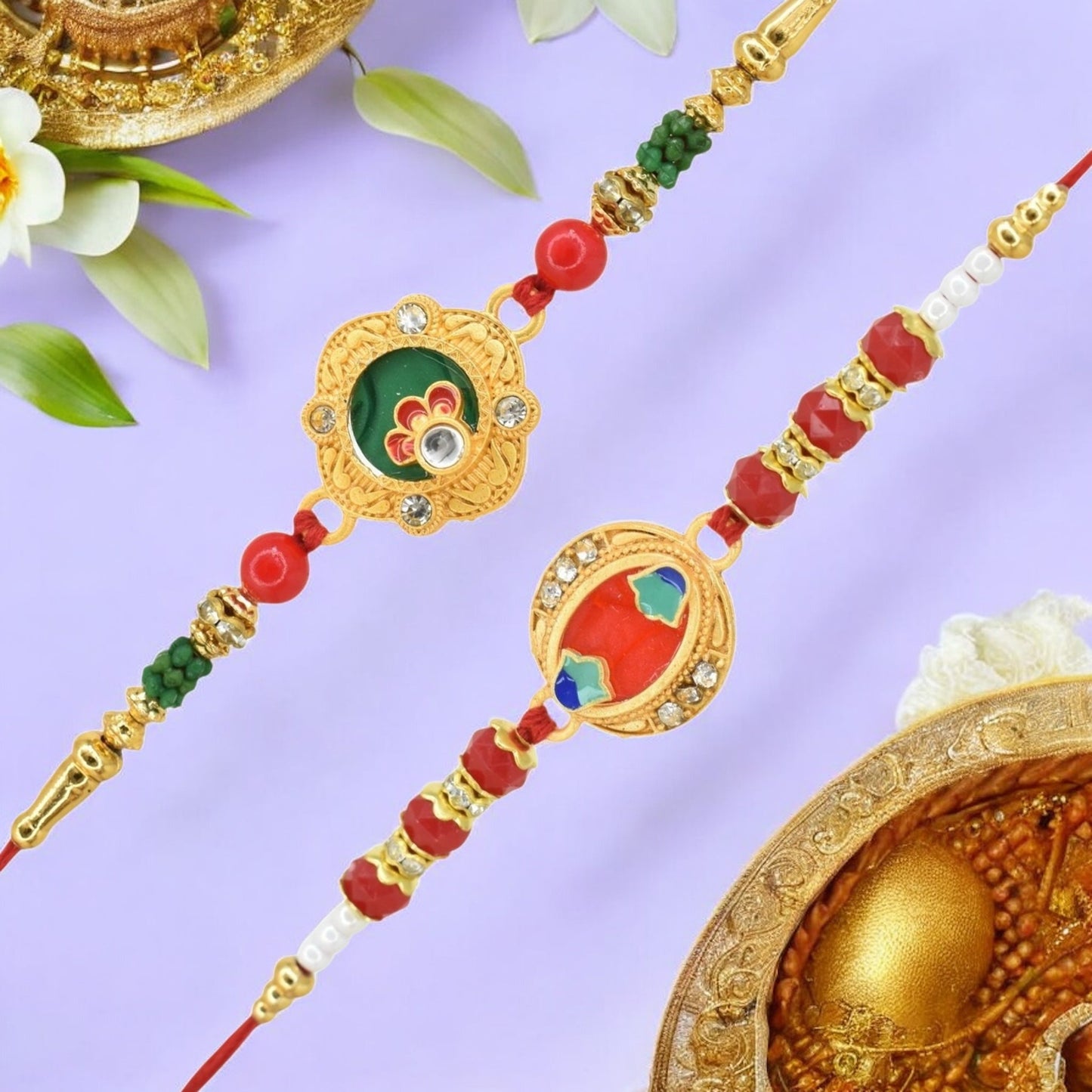 Rakhi with Greeting Card and Box