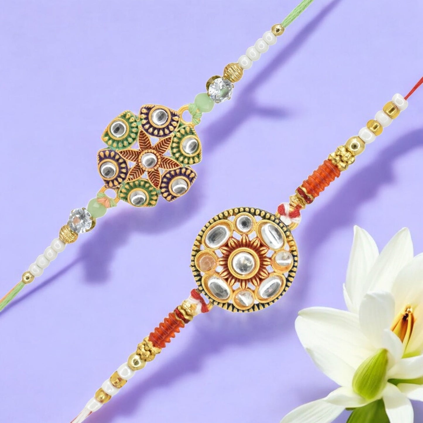 Rakhi with Greeting Card and Box