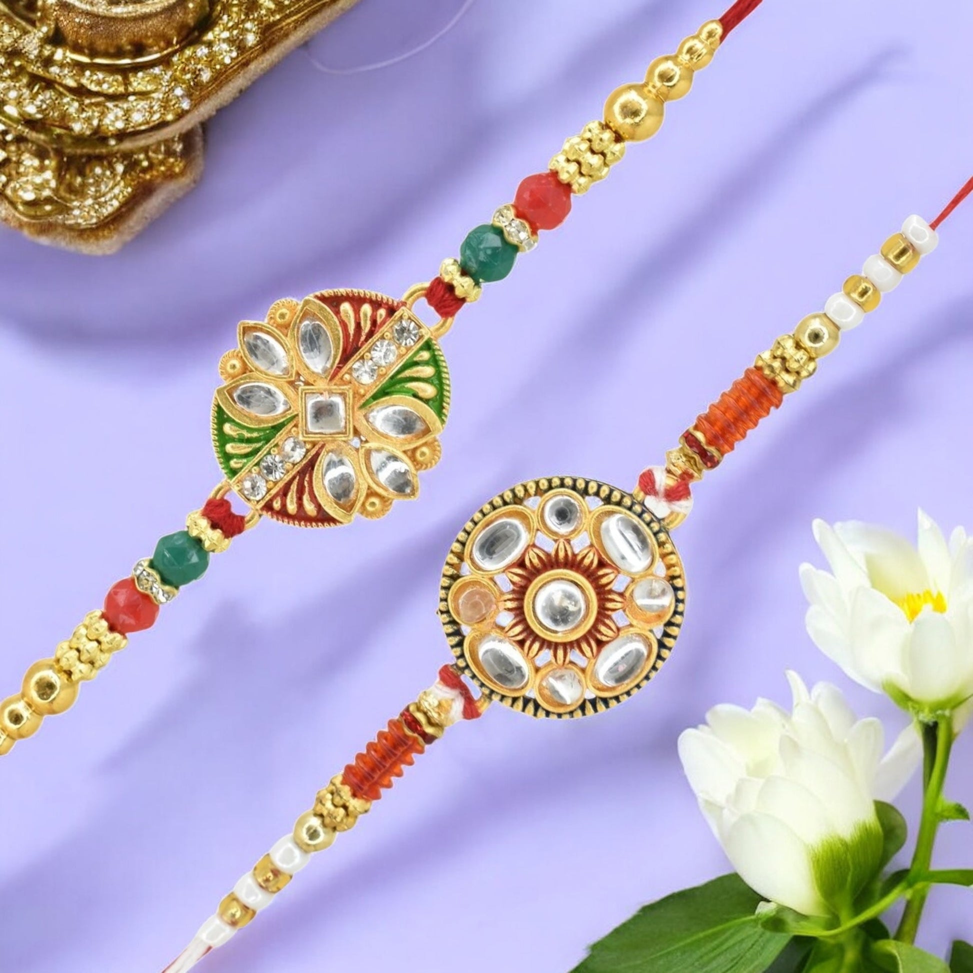Rakhi with Greeting Card and Box