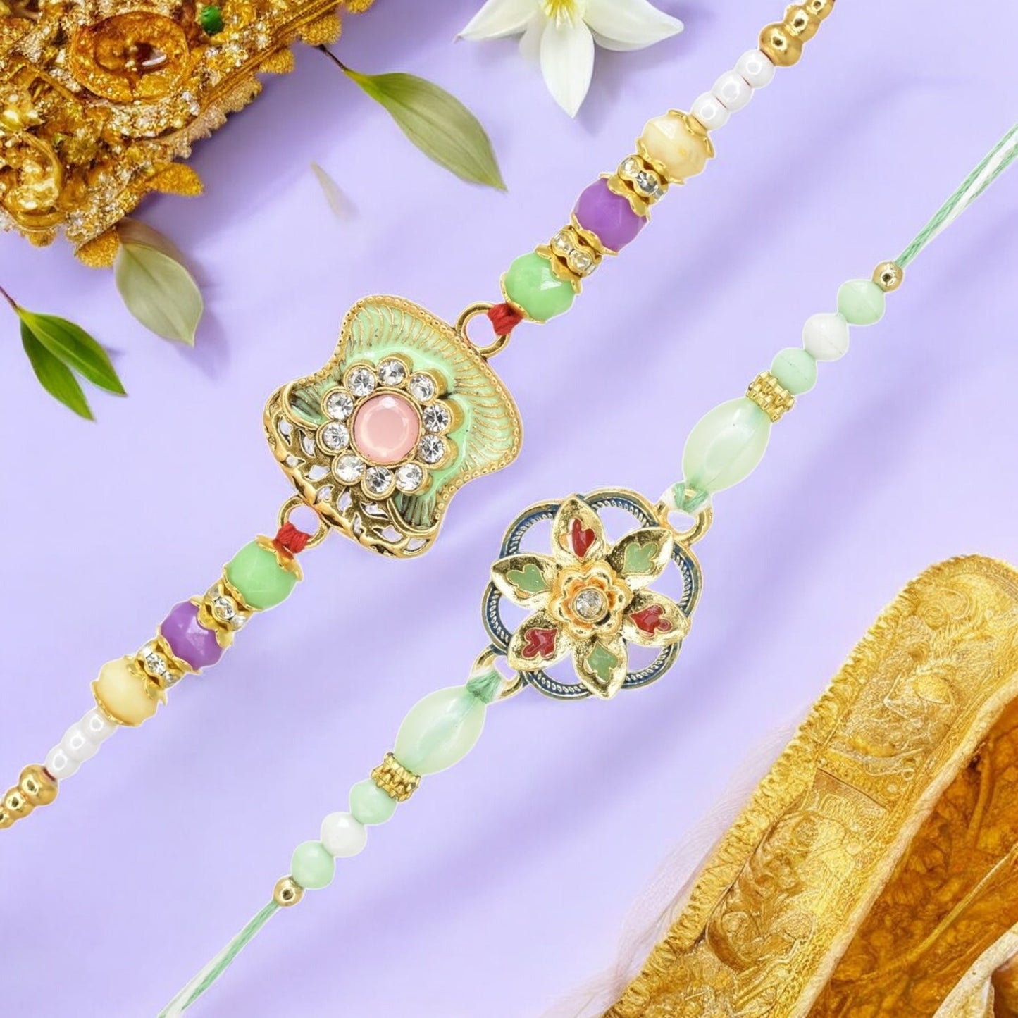 Rakhi with Greeting Card and Box