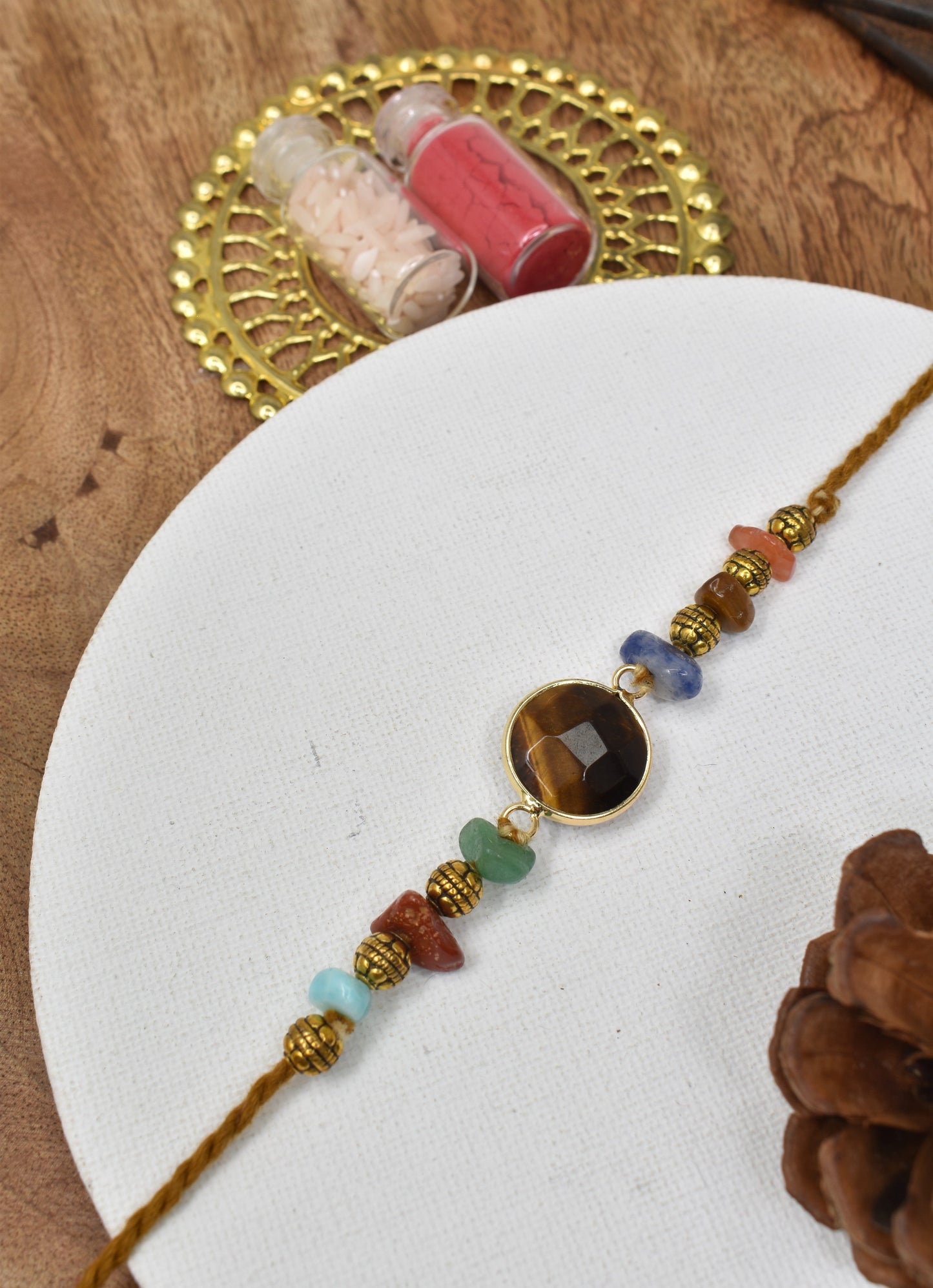 Premium Gemstone Rakhi