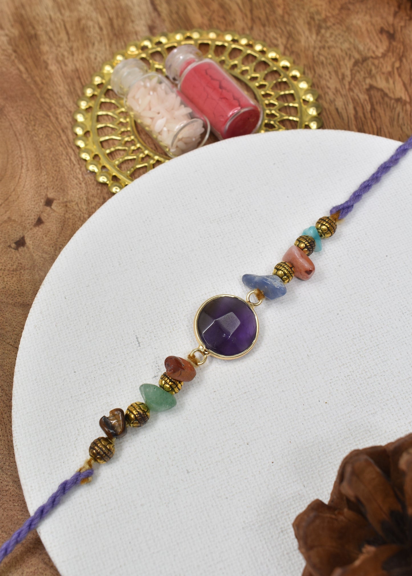 Premium Gemstone Rakhi