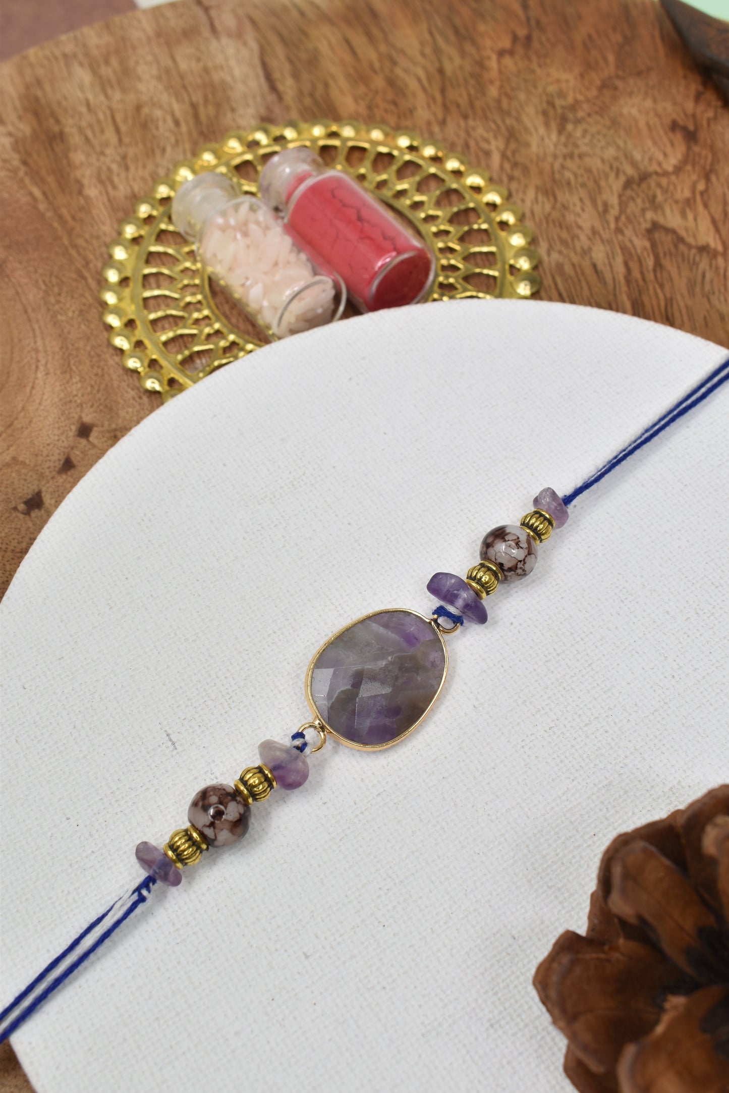 Premium Gemstone Rakhi