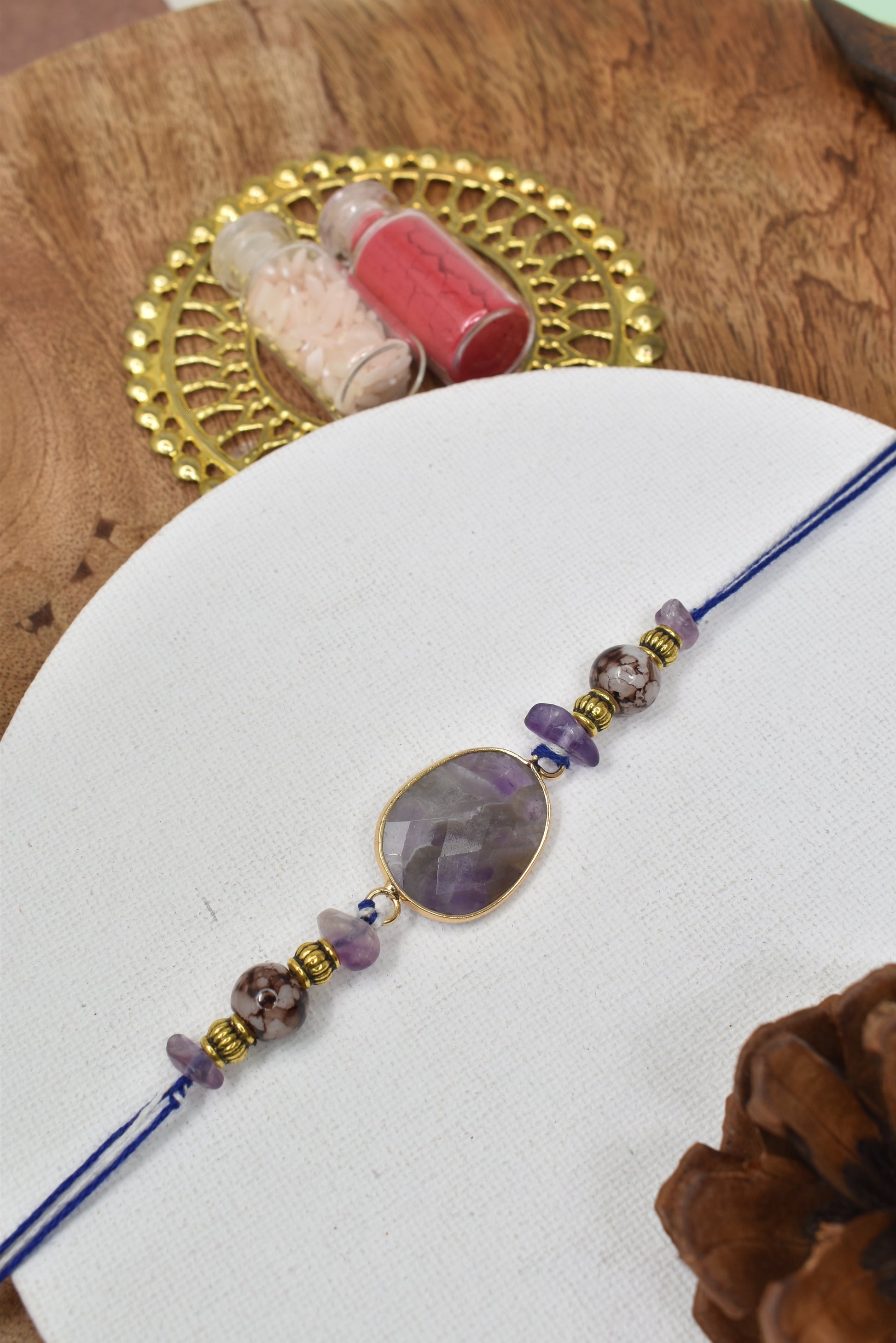 Premium Gemstone Rakhi