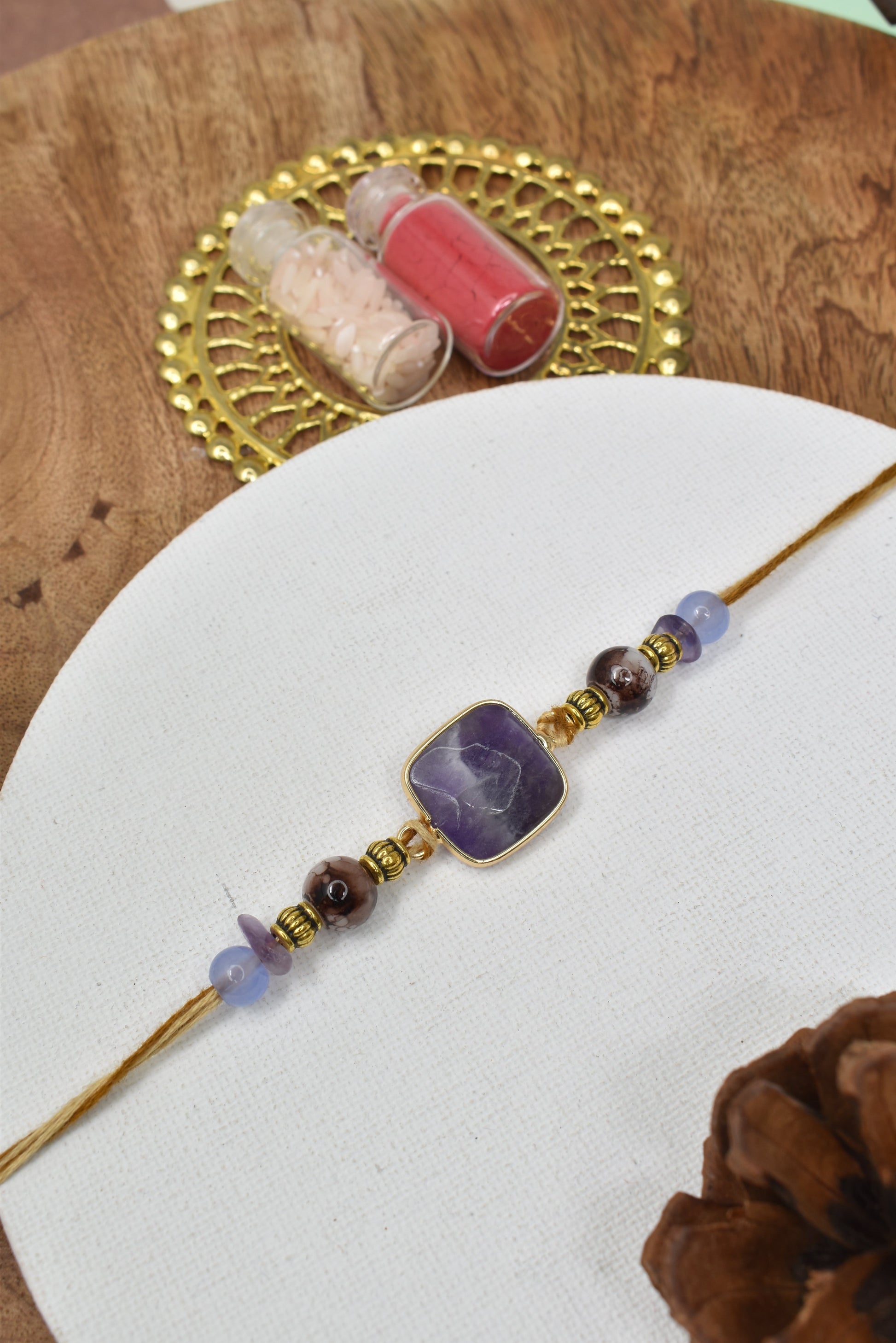 Premium Gemstone Rakhi