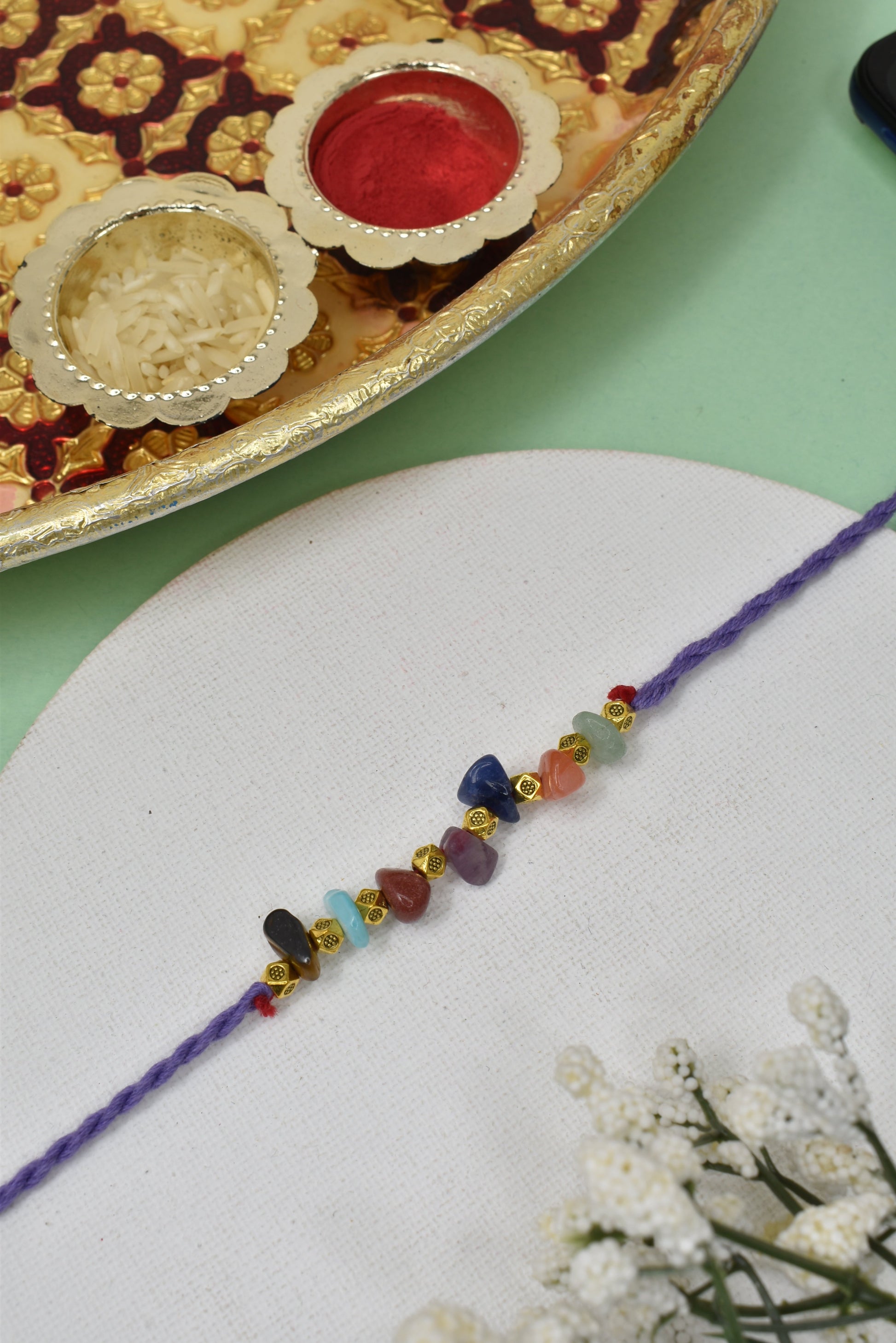 Premium Gemstone Rakhi