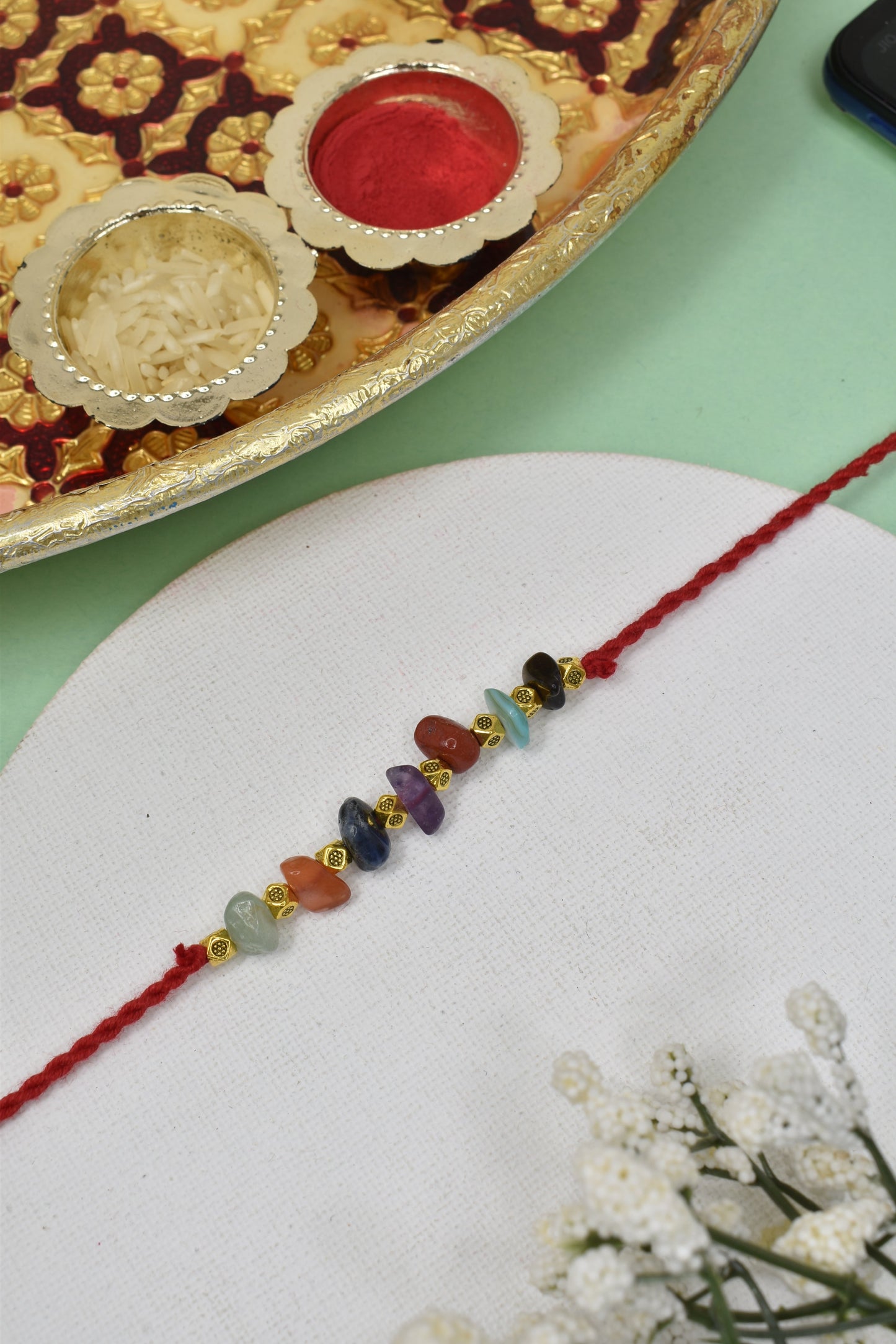 Premium Gemstone Rakhi